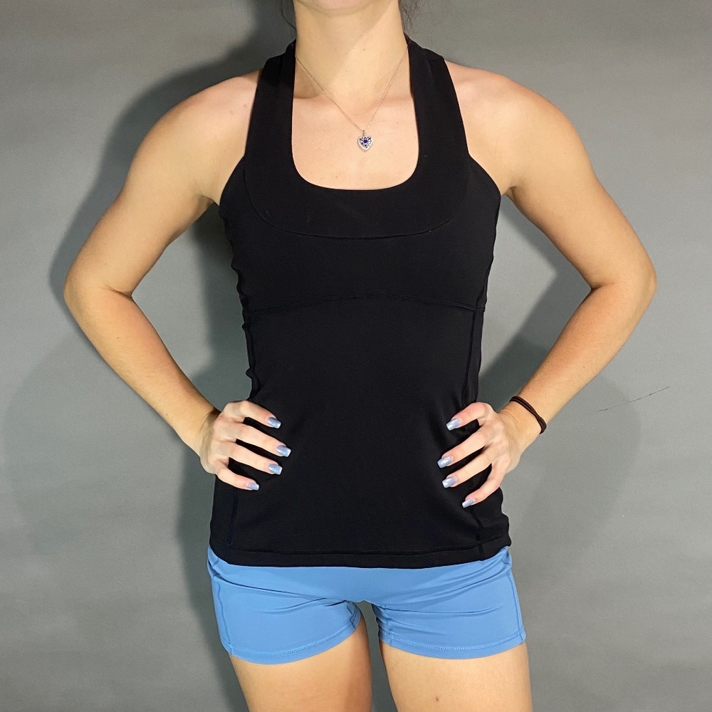 Lululemon Black Racerback Tank with Lining